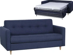 Driezits Express Bedbank Van Stof Ganoa - Antraciet-Vente-unique Sale
