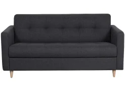 Driezits Express Bedbank Van Stof Ganoa - Antraciet-Vente-unique Sale