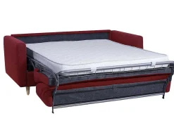 Driezits Express Bedbank Van Stof Ganoa - Antraciet-Vente-unique Sale