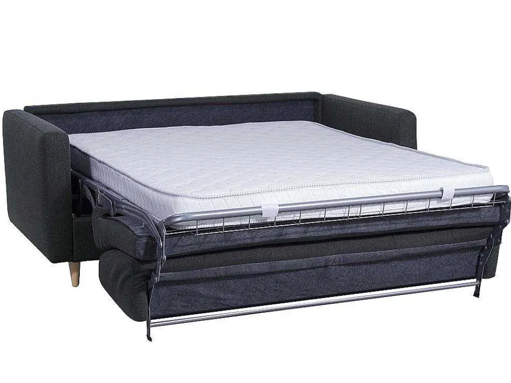 Driezits Express Bedbank Van Stof Ganoa - Blauw-Vente-unique New