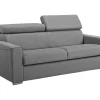 Driezits Express Bedbank Vizir Van Stof - Grijs - Slaapafmeting 140 Cm - Matras 18 Cm-Vente-unique New