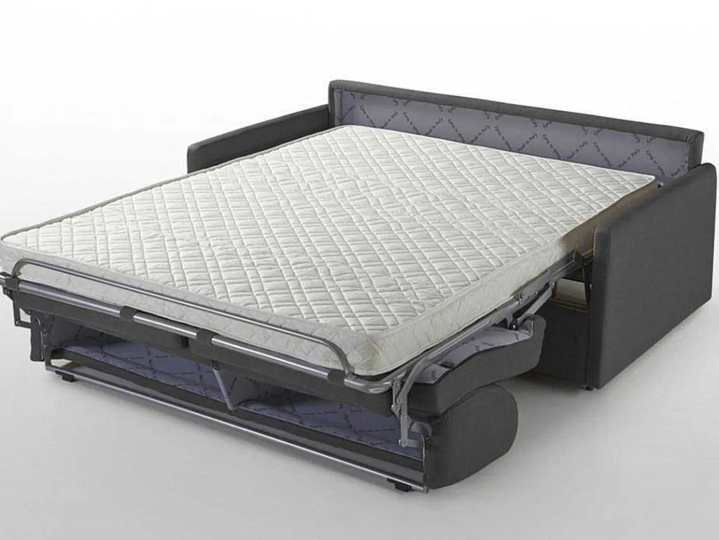 Driezits Express-Bedbank Van Stof Calife - Grijs-Vente-unique New