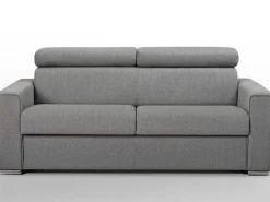 Driezits Express-Bedbank Van Stof Vizir - Grijs - Slaapafmeting 140 Cm-Vente-unique New