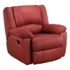 Driezits Relaxbank En Relaxfauteuil Van Leer Aroma - Rood-Vente-unique Sale