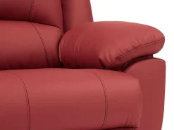 Driezits Relaxbank En Relaxfauteuil Van Leer Aroma - Rood-Vente-unique Sale