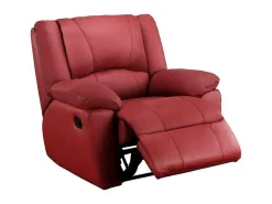 Driezits Relaxbank En Relaxfauteuil Van Leer Aroma - Rood-Vente-unique Sale