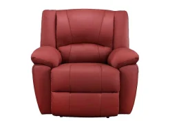 Driezits Relaxbank En Relaxfauteuil Van Leer Aroma - Rood-Vente-unique Sale
