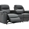 Driezits Relaxbank Evasion Van Leer - Grijs-Vente-unique Hot