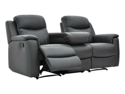 Driezits Relaxbank Evasion Van Leer - Grijs-Vente-unique Hot