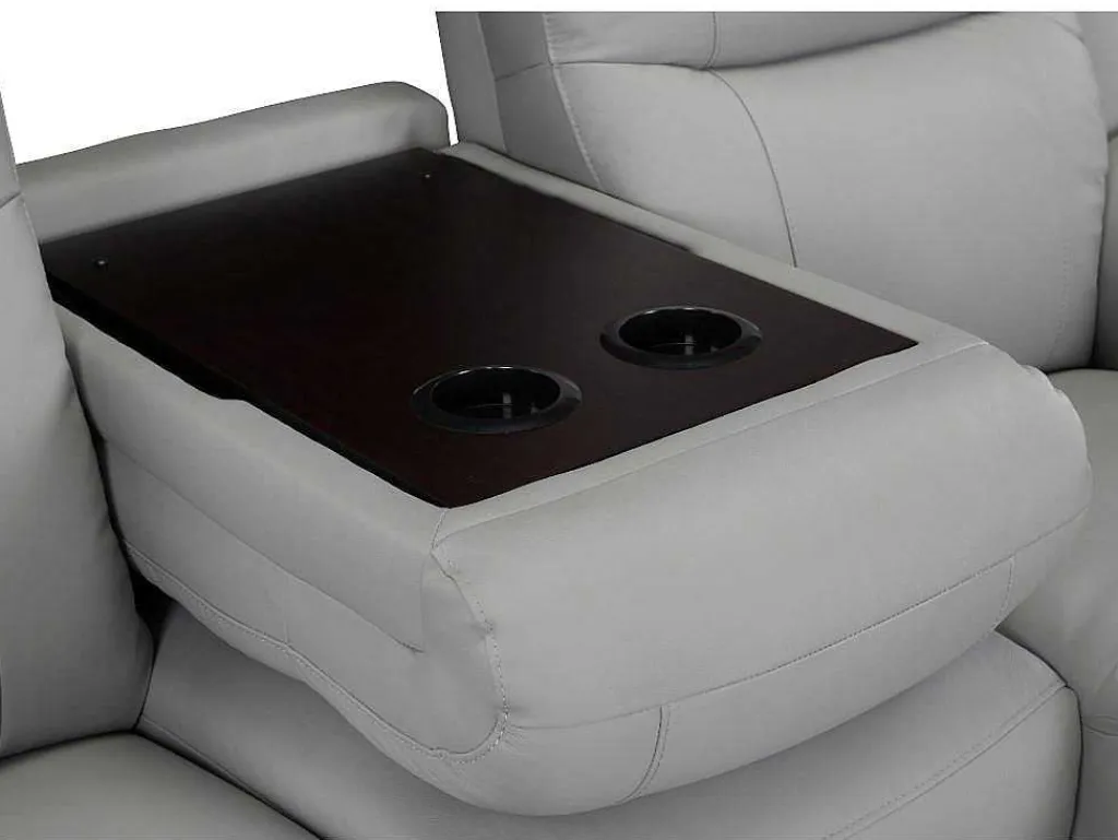 Driezits Relaxbank Evasion Van Leer - Licht Grijs-Vente-unique Hot