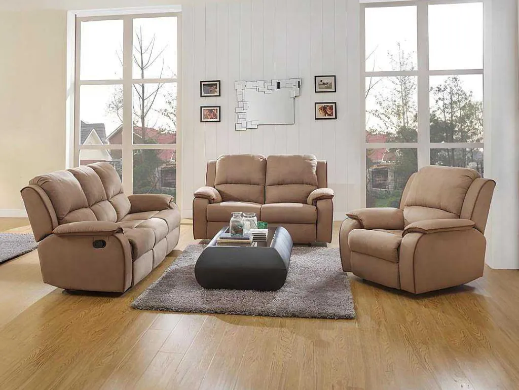 Driezits Relaxbank Microvezel Hernani - Taupe-Vente-unique Hot