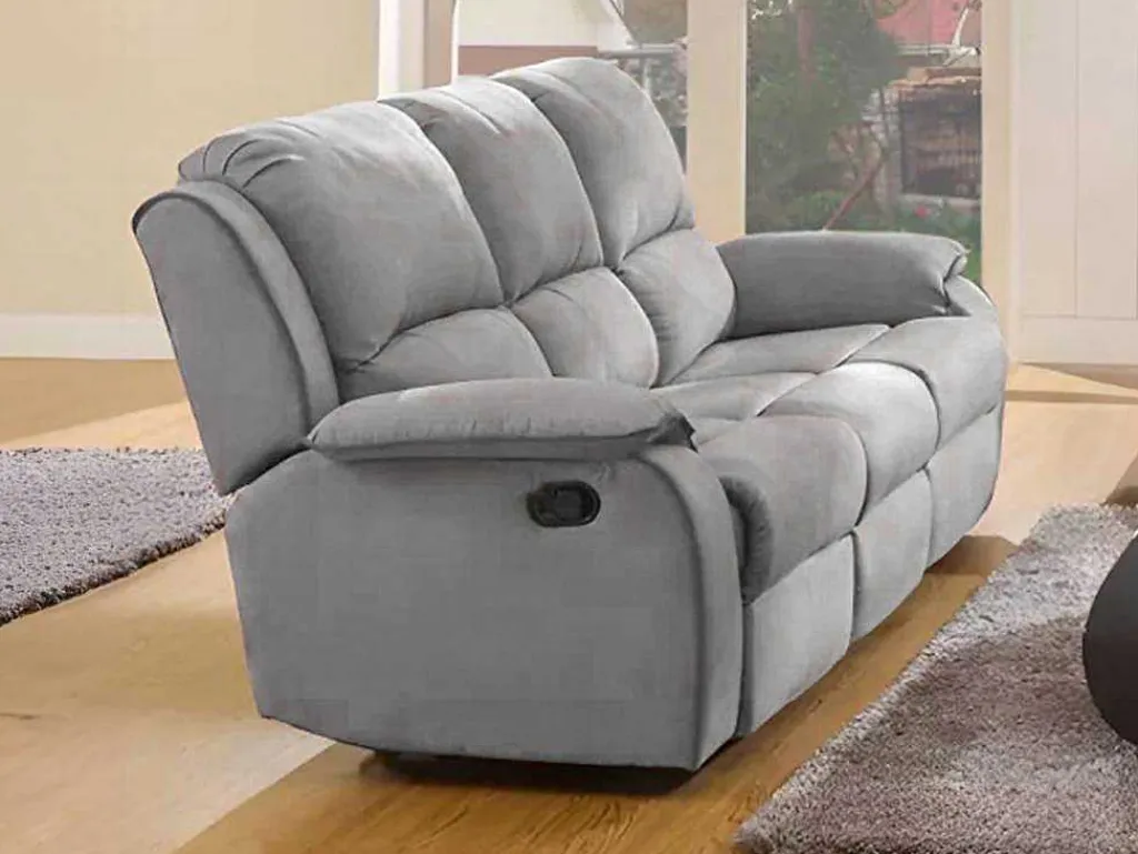 Driezits Relaxbank Microvezel Hernani - Grijs-Vente-unique
