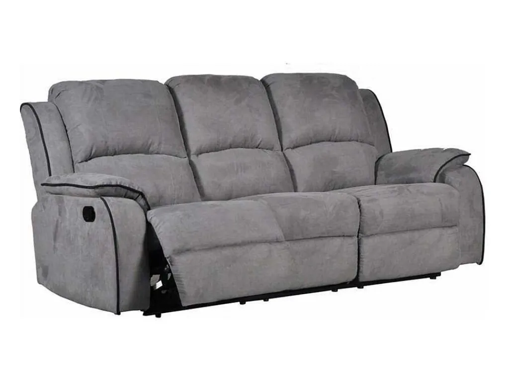 Driezits Relaxbank Microvezel Hernani - Grijs-Vente-unique