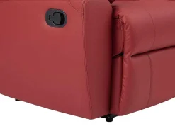 Driezits Relaxbank Van Leer Aroma - Rood-Vente-unique Outlet
