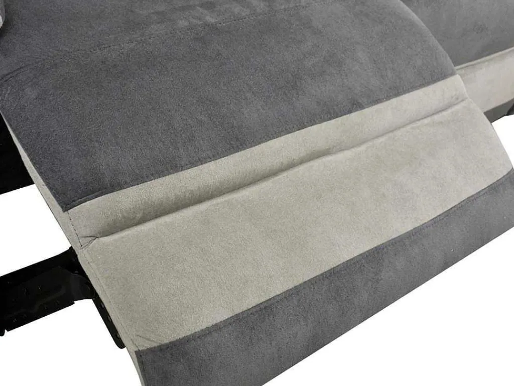 Driezits Relaxbank Van Microvezel Talca - Antraciet En Licht Grijs-Vente-unique Discount