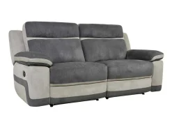 Driezits Relaxbank Van Microvezel Talca - Antraciet En Licht Grijs-Vente-unique Discount