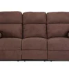 Driezits Relaxbank Van Stof Tolzano - Donkerbruin-Vente-unique New