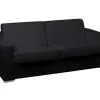 Driezits Slaapbank 100% Buffelleer Delectea Ii - Zwart-LINEA SOFA Best