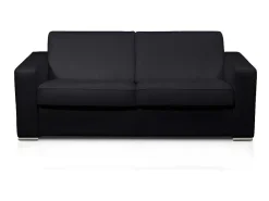 Driezits Slaapbank 100% Buffelleer Delectea Ii - Zwart-LINEA SOFA Best