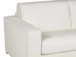 Driezits Slaapbank 100% Buffelleer Delectea Ii - Wit-LINEA SOFA New