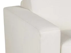 Driezits Slaapbank 100% Buffelleer Delectea Ii - Wit-LINEA SOFA New