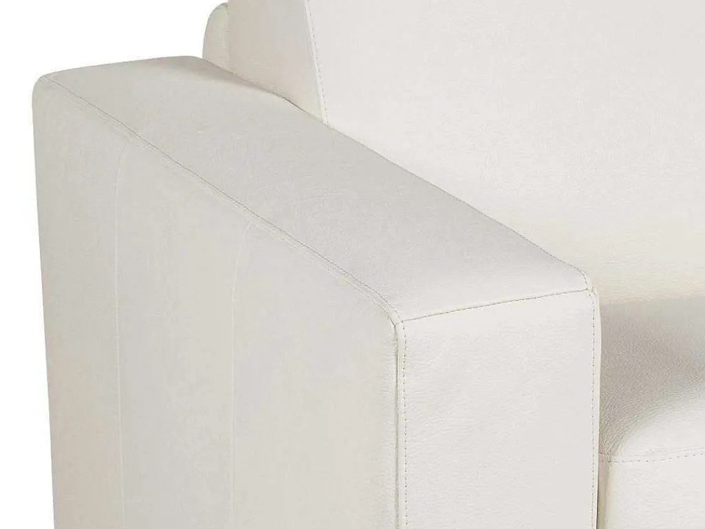 Driezits Slaapbank 100% Buffelleer Delectea Ii - Wit-LINEA SOFA New