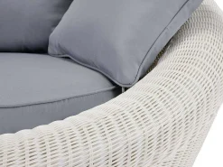 Driezits Tuinbank Van Ecru Gevlochten Hars - Whiteheaven-MYLIA Outlet