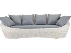 Driezits Tuinbank Van Ecru Gevlochten Hars - Whiteheaven-MYLIA Outlet