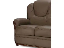 Driezitsbank 100% Buffelleer Adelaide - Zwart-Vente-unique New