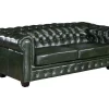 Driezitsbank Chesterfield Brenton 100% Buffelleer - Empire Groen-LINEA SOFA