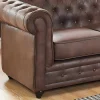 Driezitsbank Chesterfield Van Microvezel Met Vintage Look-Vente-unique Clearance