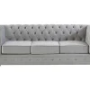 Driezitsbank Chesterfield - Fluweel - Licht Grijs-Vente-unique Hot