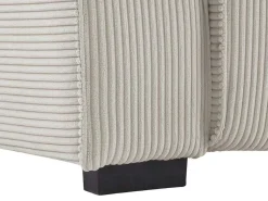 Driezitsbank En Elektrische Relaxfauteuil In Beige Ribfluweel Amelio-Vente-unique Online