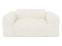 Driezitsbank En Fauteuil Van Witte Bouclestof Pogni Van Maison Cephy-Maison Céphy Best