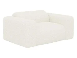Driezitsbank En Fauteuil Van Witte Bouclestof Pogni Van Maison Cephy-Maison Céphy Best