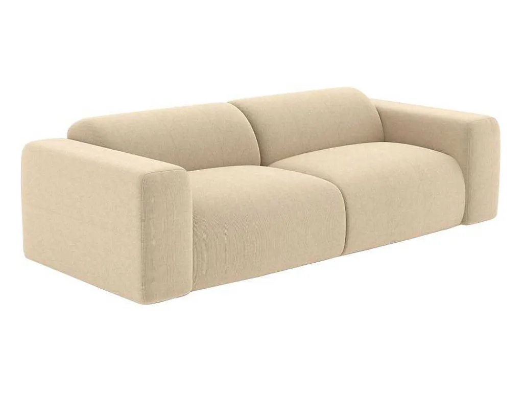 Driezitsbank En Fauteuil Van Beige Stof Met Textuur Pogni Van Maison Cephy-Maison Céphy Hot