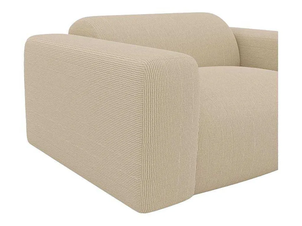 Driezitsbank En Fauteuil Van Beige Stof Met Textuur Pogni Van Maison Cephy-Maison Céphy Hot