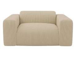 Driezitsbank En Fauteuil Van Beige Stof Met Textuur Pogni Van Maison Cephy-Maison Céphy Hot