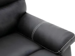 Driezitsbank En Relaxfauteuil Canby - Kunstleer - Zwart-Vente-unique Sale