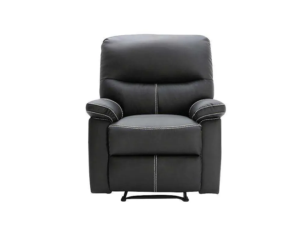 Driezitsbank En Relaxfauteuil Canby - Kunstleer - Zwart-Vente-unique Sale