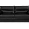 Driezitsbank Manoa Van Kunstleer - Zwart-Vente-unique Discount