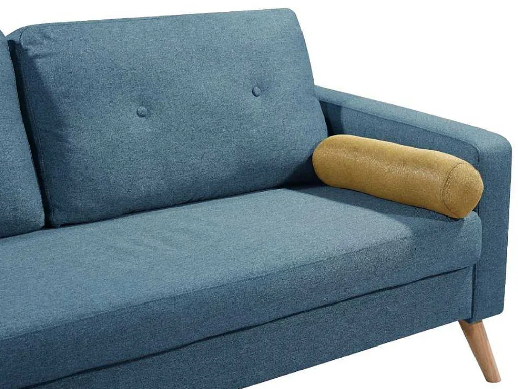 Driezitsbank Tatum Van Stof - Blauw-Vente-unique New