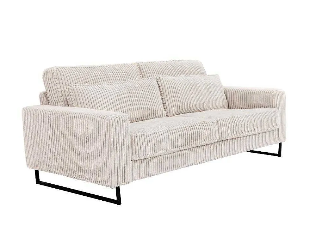 Driezitsbank Van Beige Ribfluweel Tessio Van Maison Cephy-Maison Céphy Hot