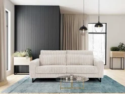 Driezitsbank Van Beige Ribfluweel Tessio Van Maison Cephy-Maison Céphy Hot