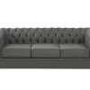 Driezitsbank Van Buffelleer Chesterfield - Grijs-Vente-unique Hot