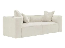 Driezitsbank Van Cremekleurige Stof Acace-Vente-unique Sale