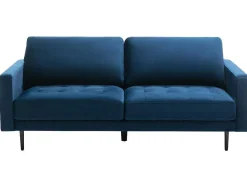 Driezitsbank Van Fluweel - Blauw - Estela-Vente-unique Discount