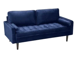Driezitsbank Van Fluweel Fleuet - Donkerblauw-Vente-unique New