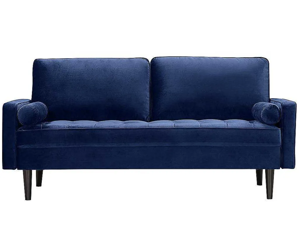 Driezitsbank Van Fluweel Fleuet - Donkerblauw-Vente-unique New