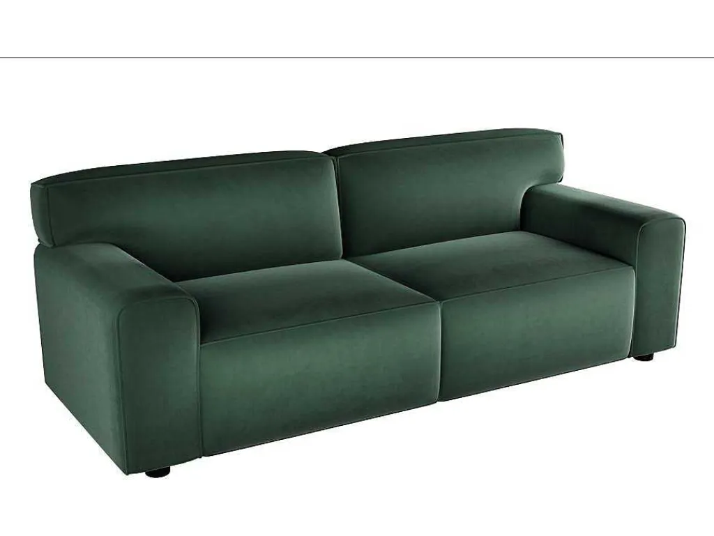 Driezitsbank Van Groen Velours Otrano-Vente-unique Discount